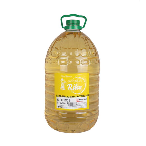 Garrafa vino blanco semi 5 litros